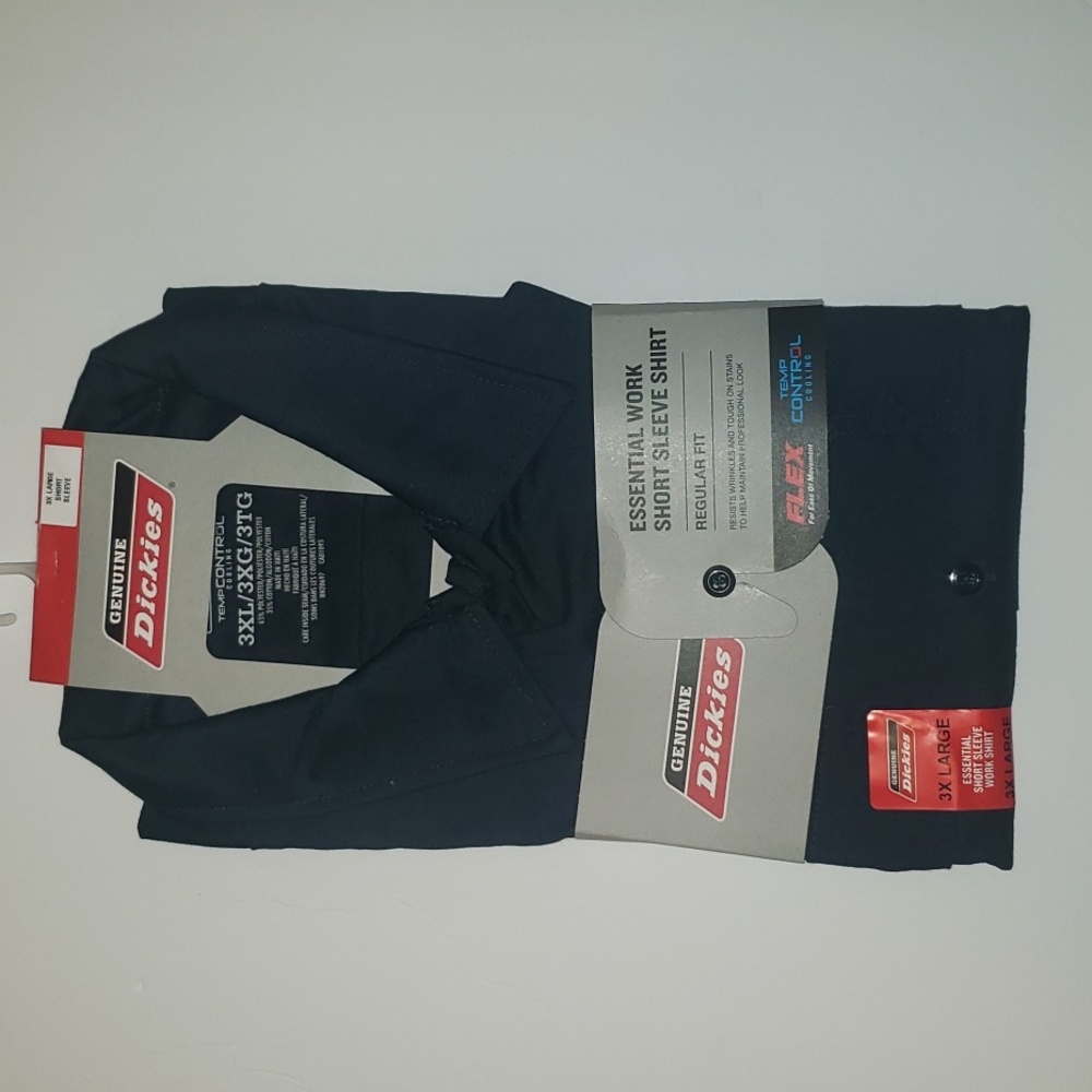 Dickies Mens Short Sleeve Essential Work Shirt Regular Fit Size 3XL Charcoal